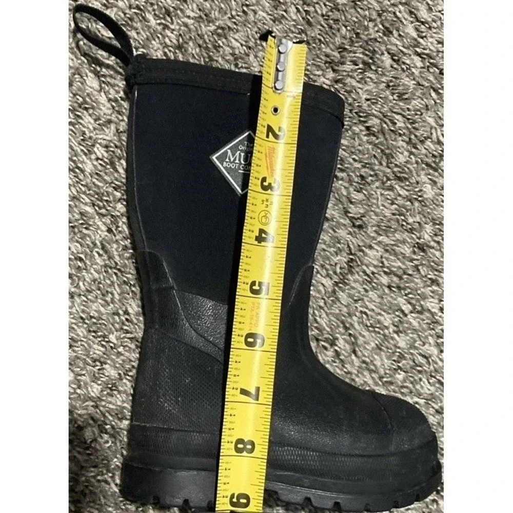 Muck Boot Company Kids C7 Black Waterproof Rain Boots Rubber Neoprene